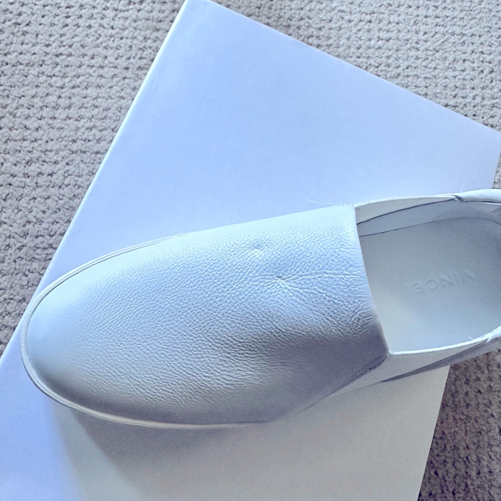 NEW Vince white leather platform sneakers for women - Picture 9 of 10